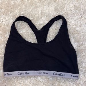 black calvin klein sports bra size size xs